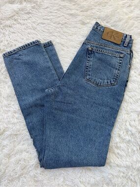 VTG Calvin Klein Classic 5 Pocket Jean Double Stonewash rigid mom jean sz 8/10